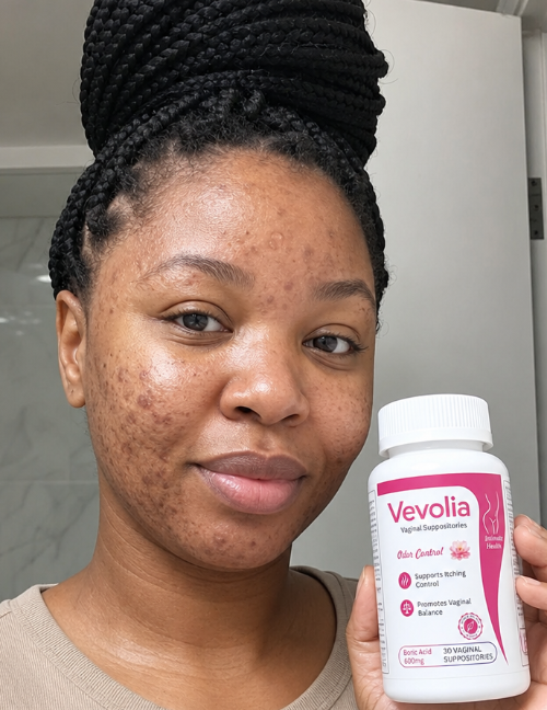 Customer holding Vevolia product
