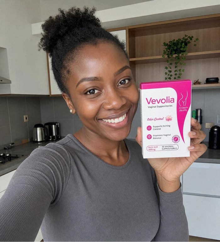 Customer holding Vevolia product